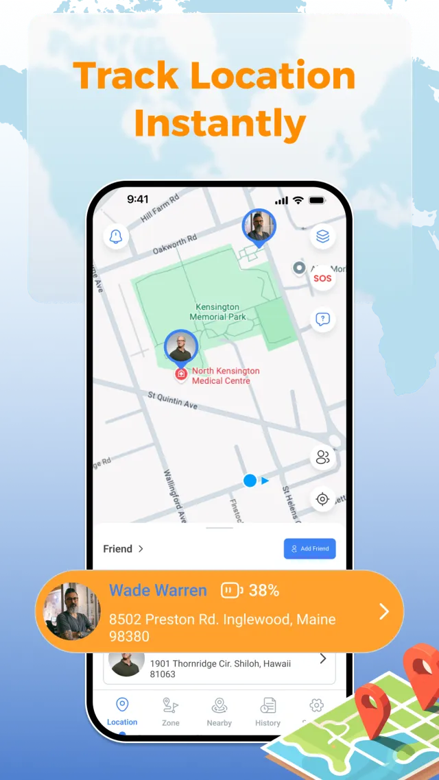 GPS Tracking - Number Locator - Screen 1