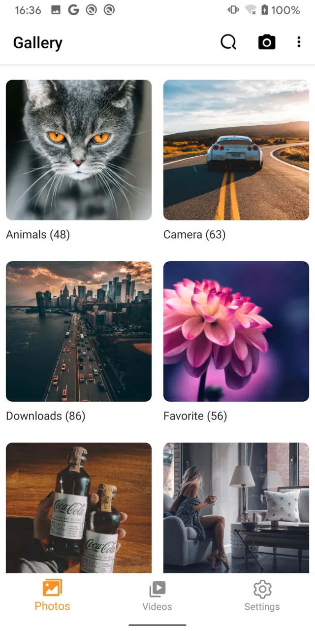 Gallery - photo gallery, album - Screen 1