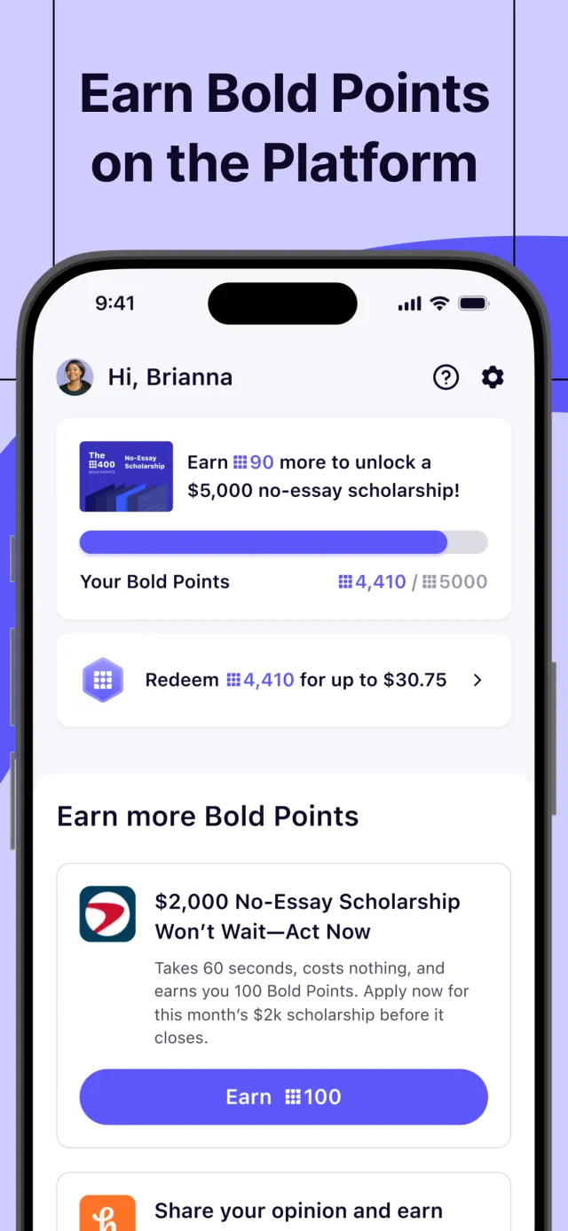 Bold.org: Scholarships - Screen 4