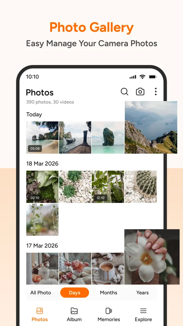Photo Gallery: Album & Vault - Screen 1