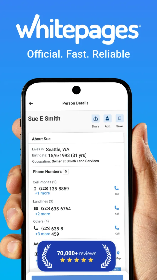 Whitepages Search, Find People - Screen 1