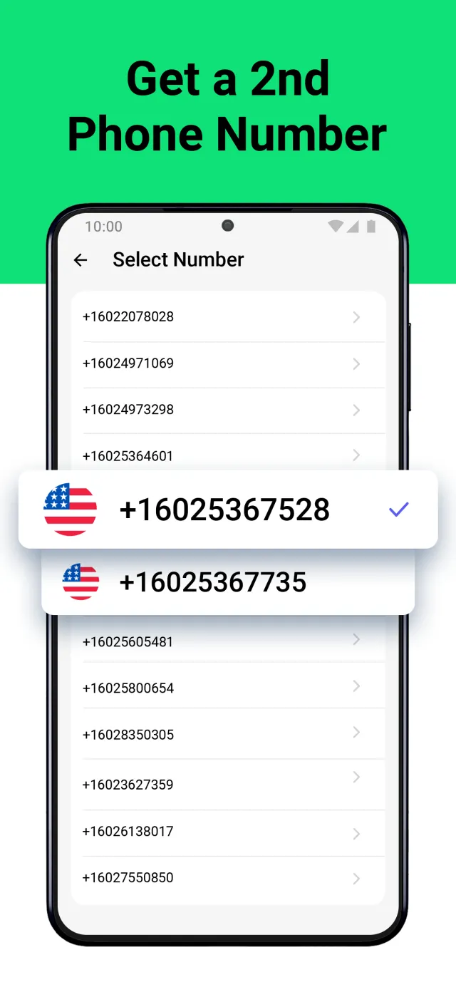Second Phone Number - 2Number - Screen 1