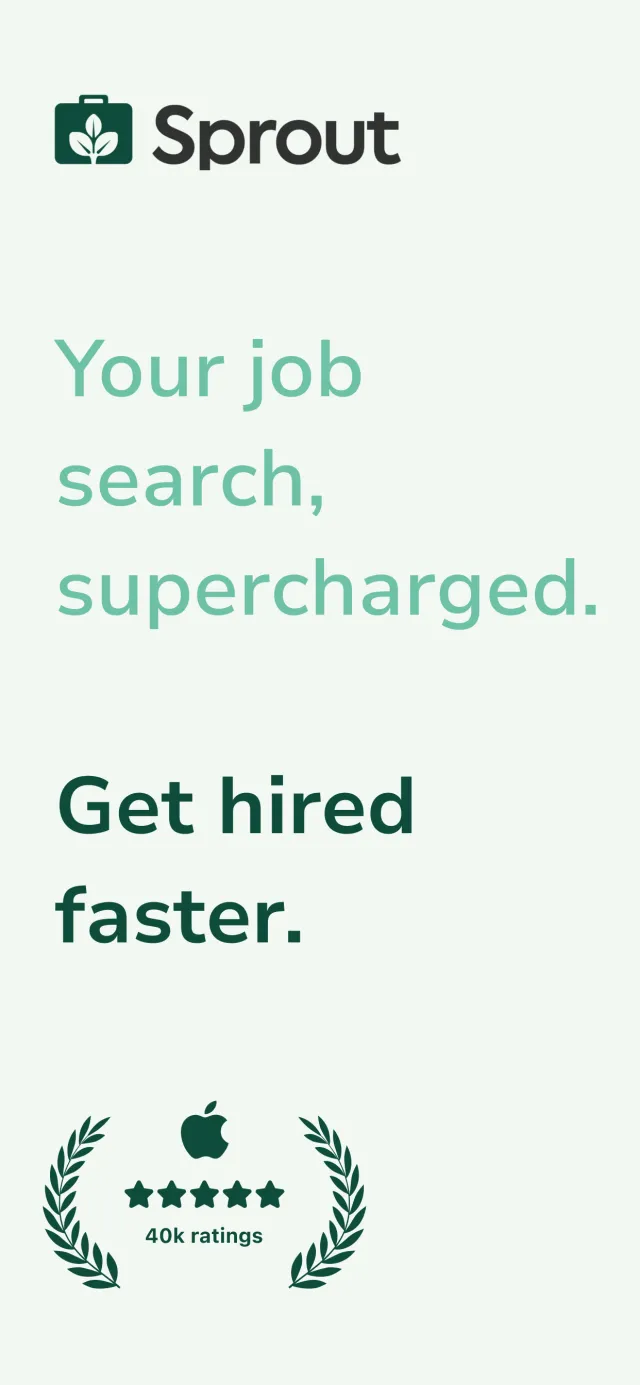Sprout - AI Job Search - Screen 1
