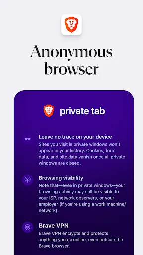 Brave Private Web Browser, VPN - Screen 3