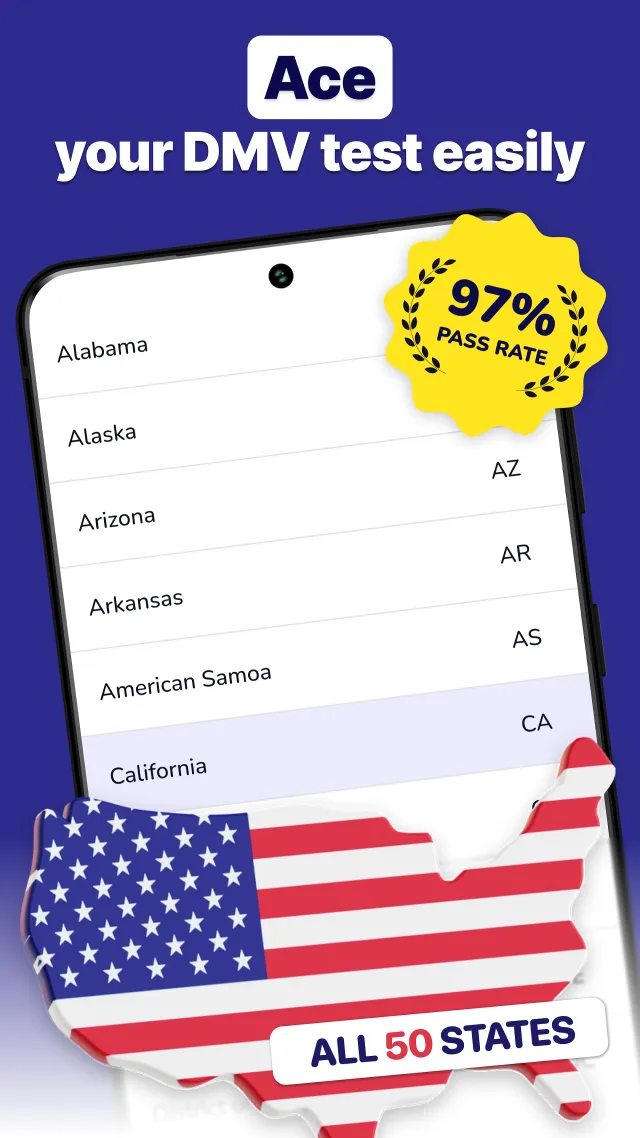 DMV Practice Test: Permit 2026 - Screen 1