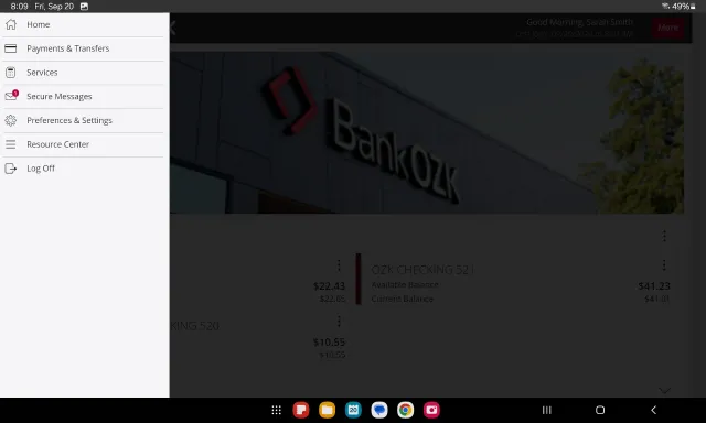 Bank OZK Mobile Banking - Screen 7