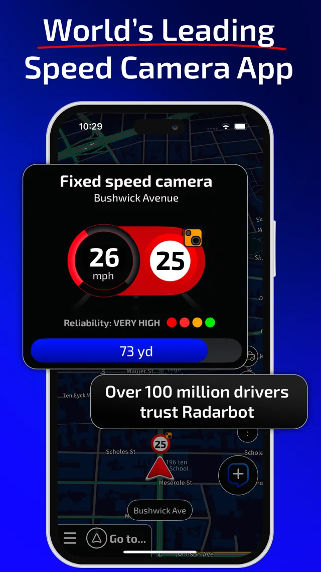 Radarbot: Radar Detector, GPS - Screen 1