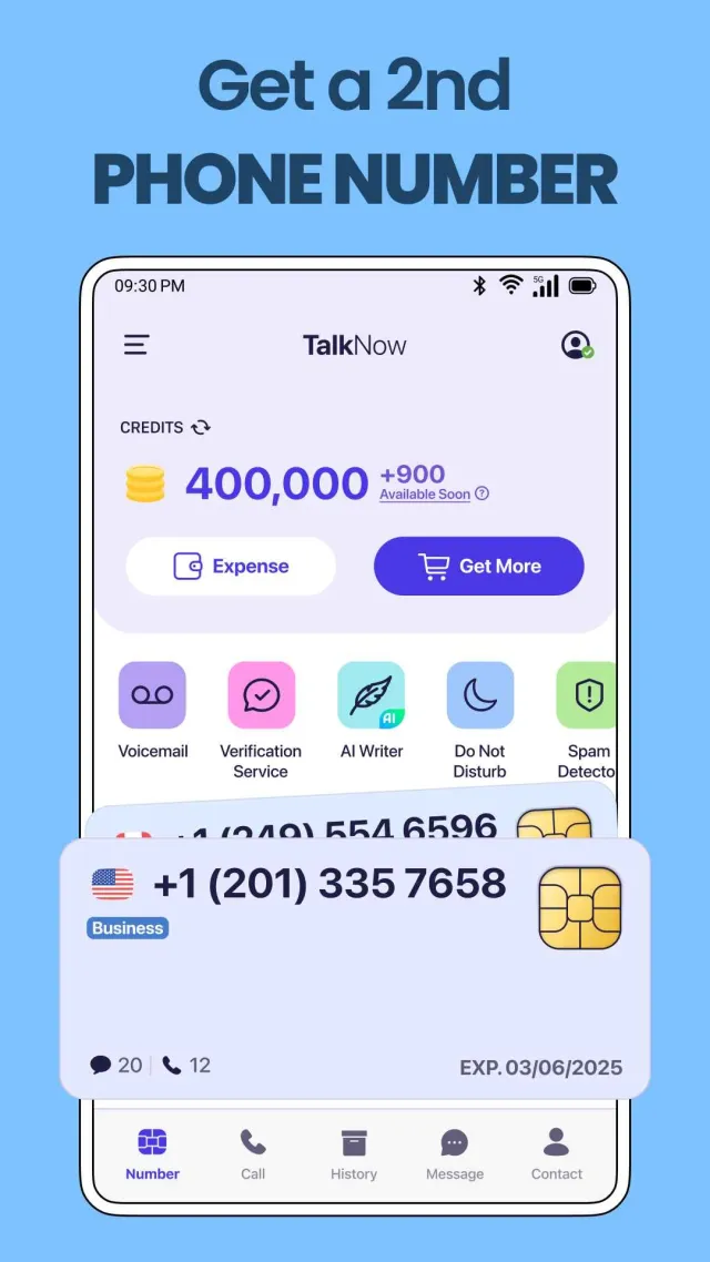 TextNum: Call + Text for Now！ - Screen 4