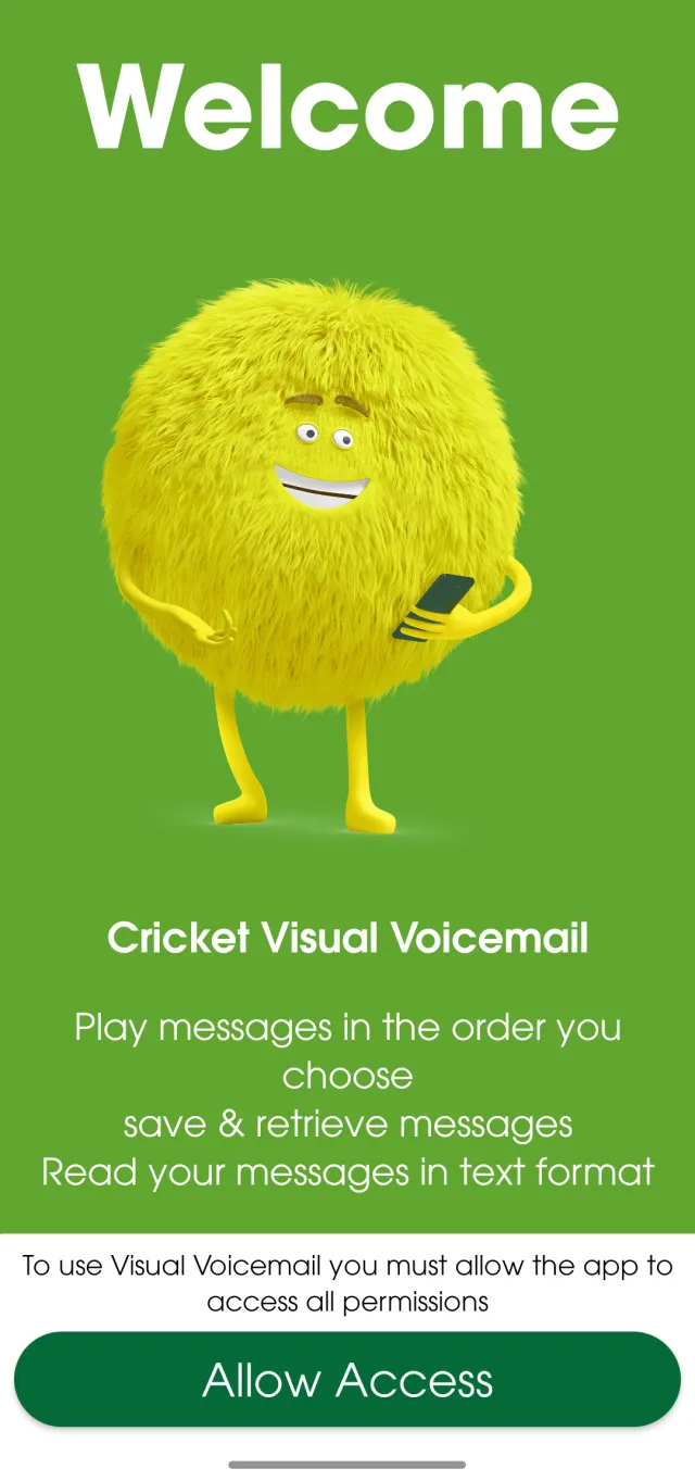 Cricket Visual Voicemail - Screen 1