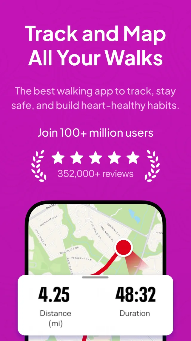 Map My Walk: Walking Tracker - Screen 1