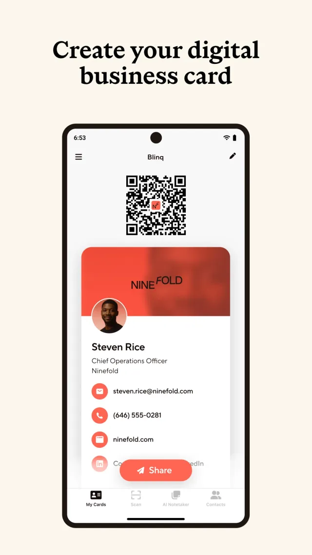 Blinq: Digital Business Card - Screen 2