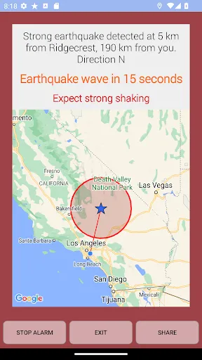Earthquake Network - Screen 1