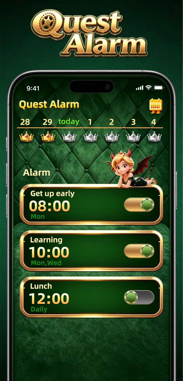Quest Alarm - Screen 1