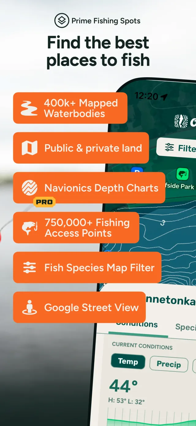 onWater Fish - Fishing Spots - Screen 2