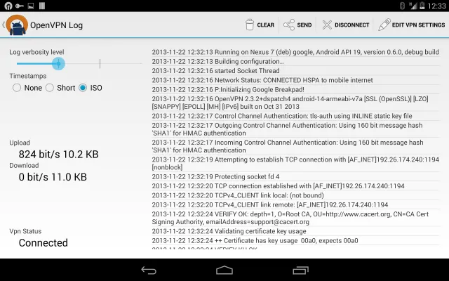 OpenVPN for Android - Screen 8