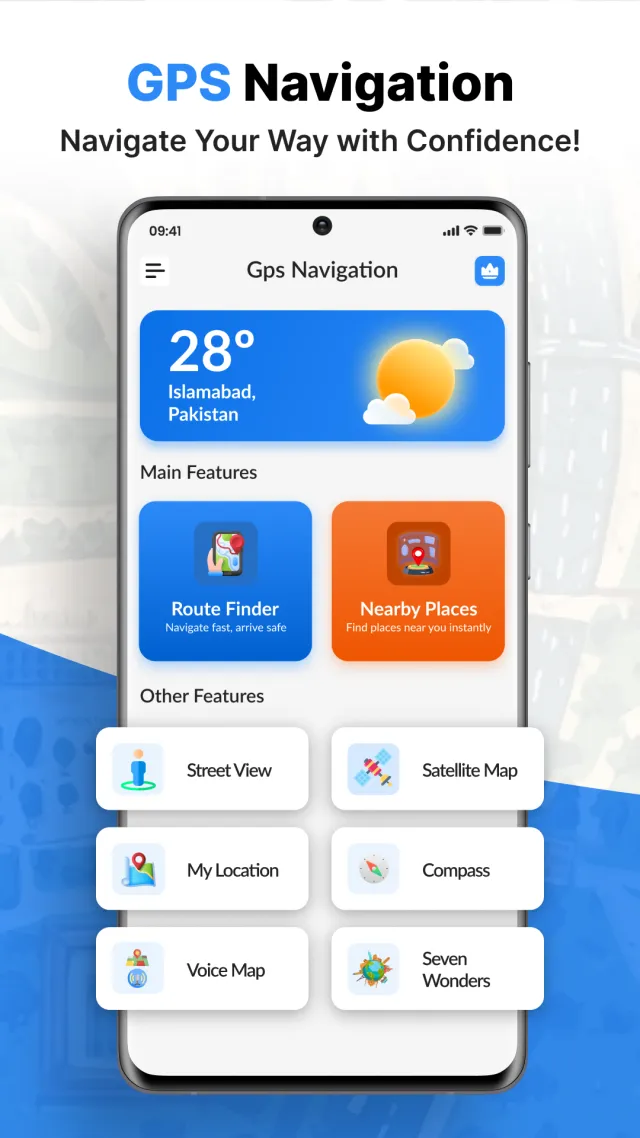 GPS Maps Voice Navigation - Screen 1