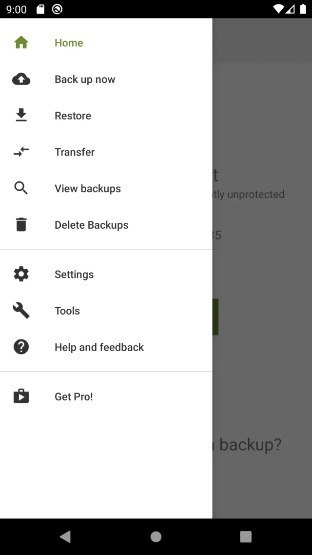 SMS Backup & Restore - Screen 3