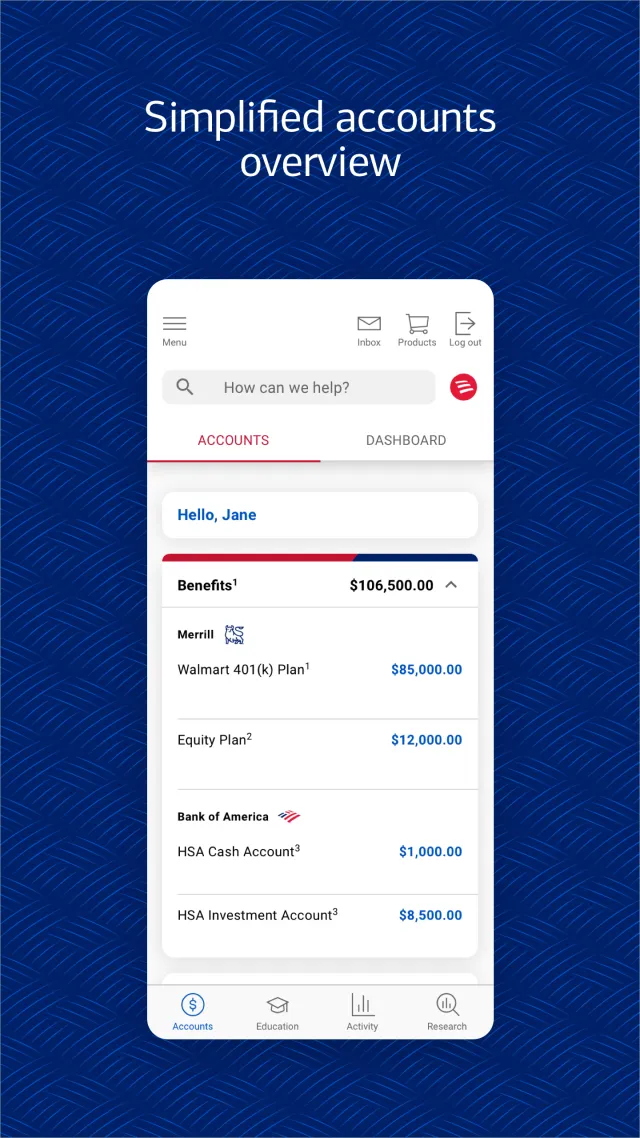 Benefits OnLine - Screen 1