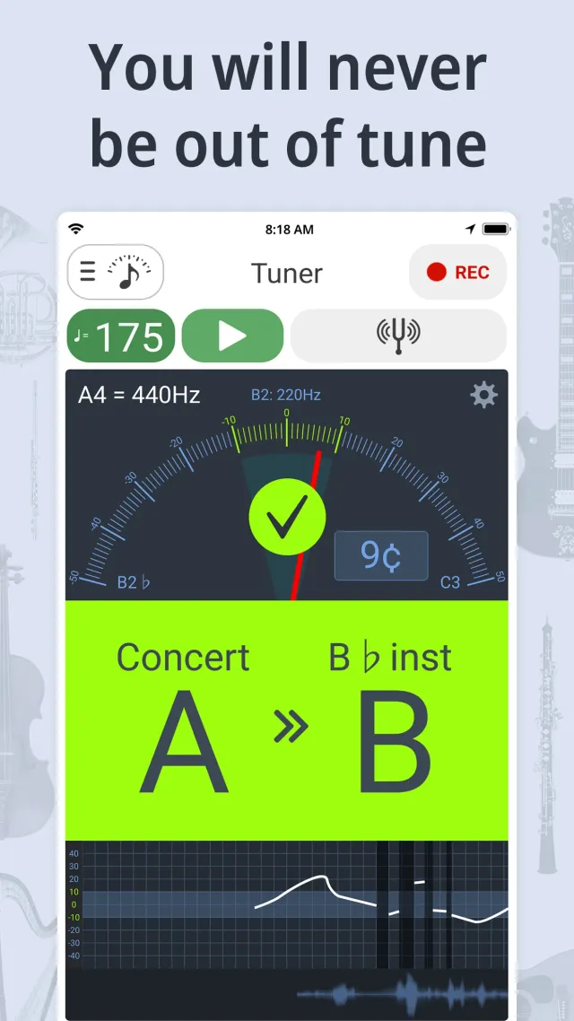 Tuner & Metronome - Screen 1