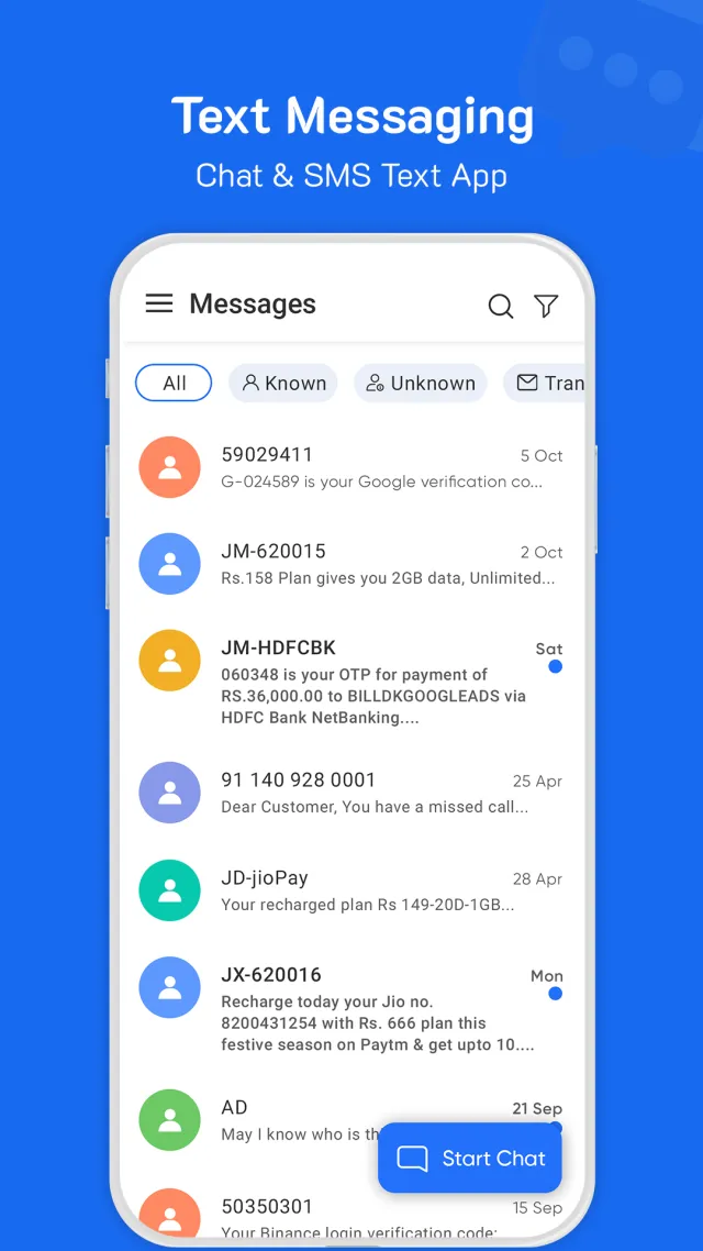 Messages: SMS & Text Messaging - Screen 1
