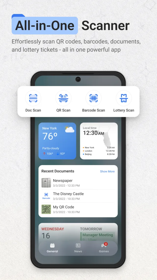 ScanNow Home - Screen 1