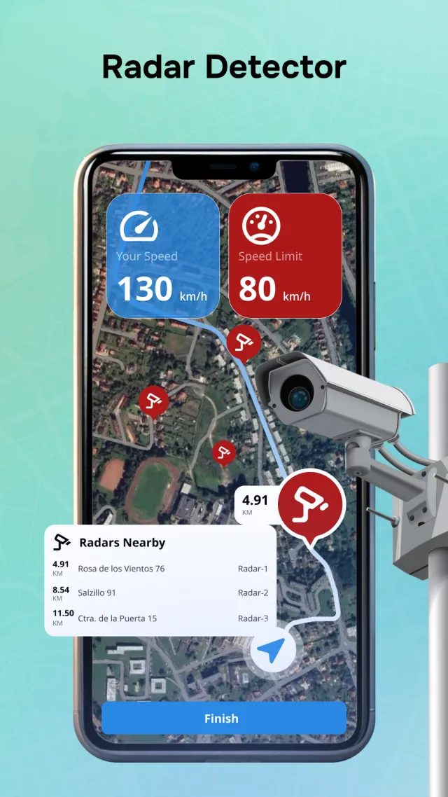 Map Drive - Radar, Speedometer - Screen 1