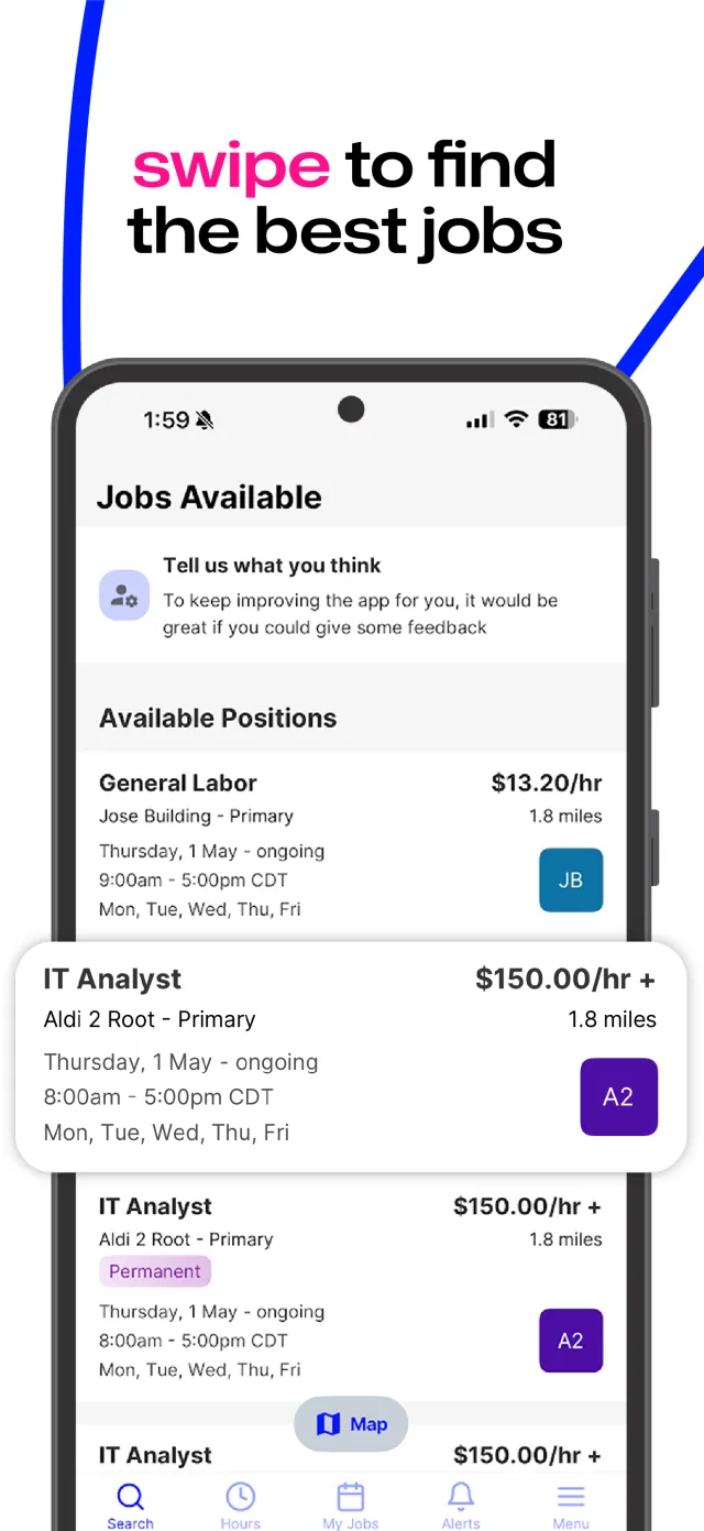 swipejobs - Screen 2