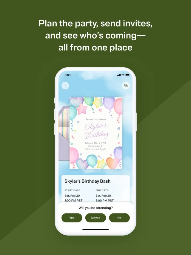 Evite: Email & SMS Invitations - Screen 7