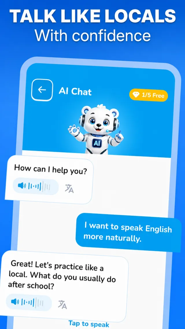 Lurnia: Learn Language with AI - Screen 2