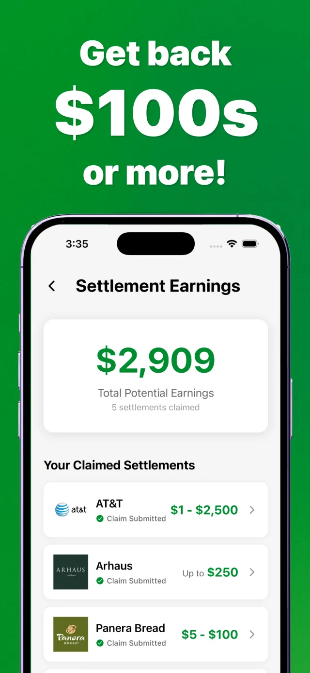 ClaimWise: Class Actions - Screen 5