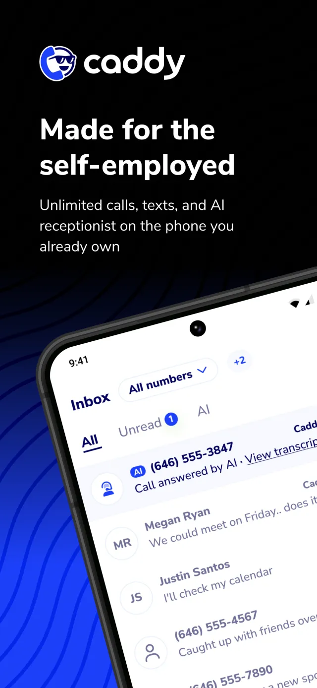 Caddy - Second Phone Number - Screen 1