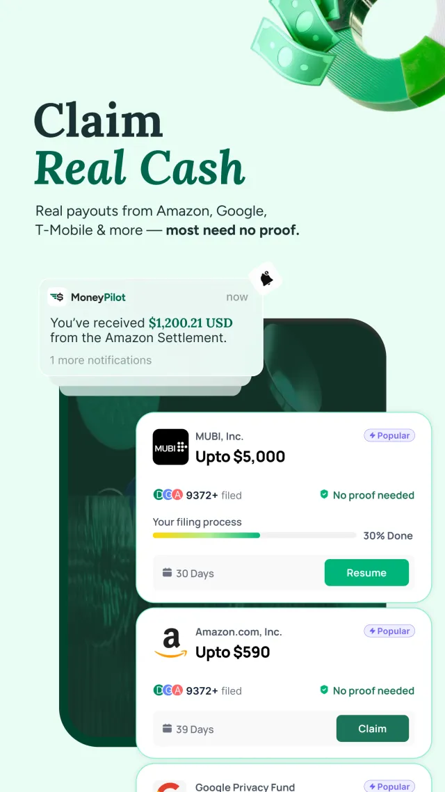 MoneyPilot : Class Action - Screen 2
