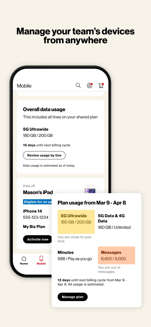 My Verizon For Business - Screen 3