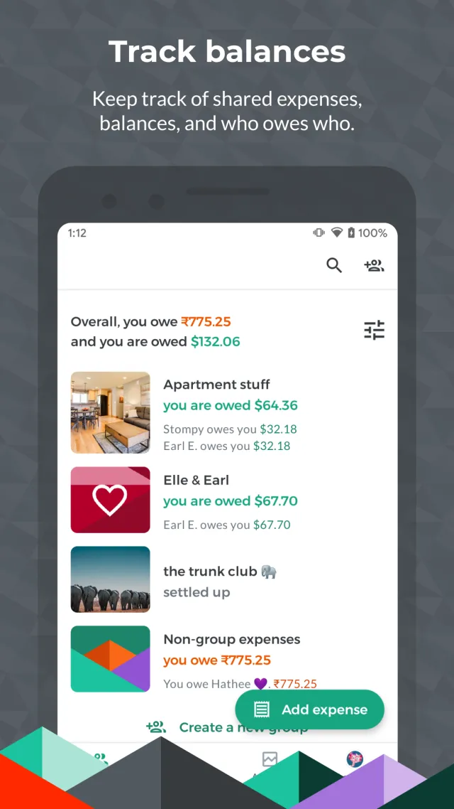 Splitwise - Screen 1