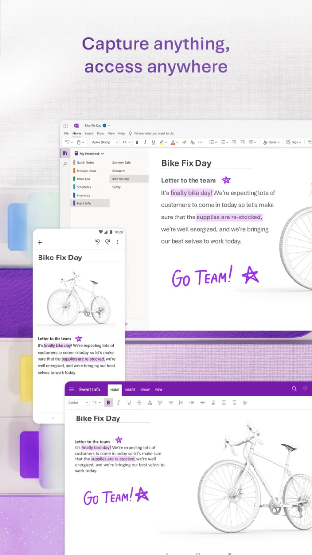 Microsoft OneNote: Save Notes - Screen 1