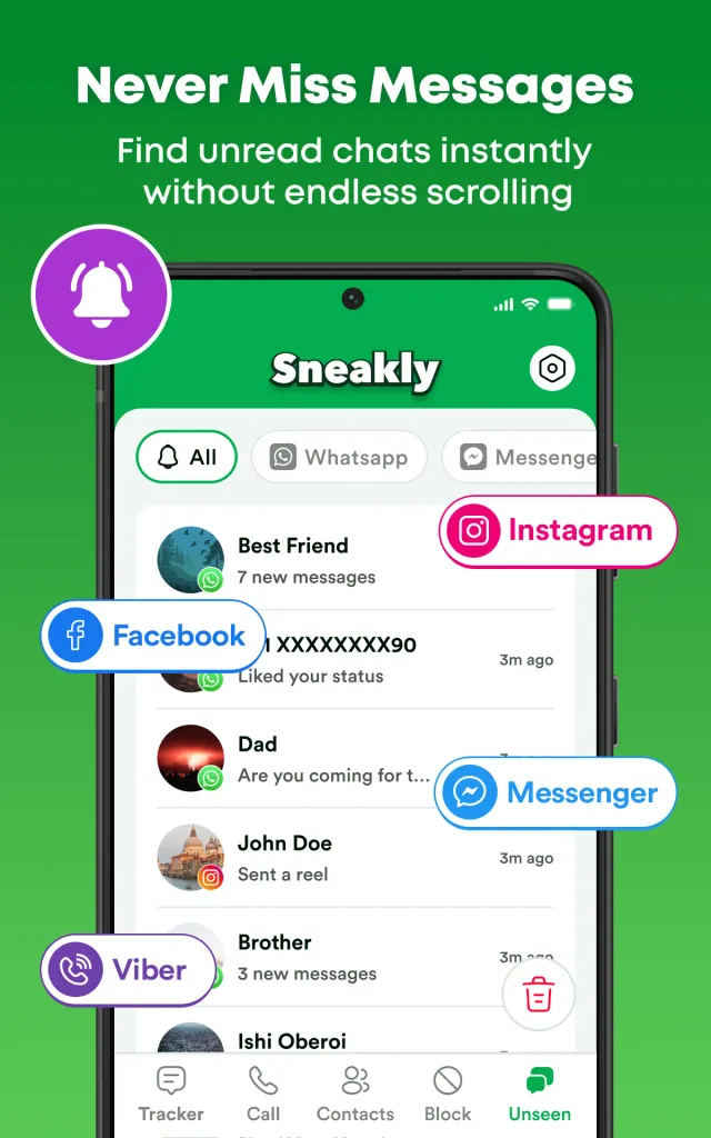Unseen Chat & Track: Sneakly - Screen 2