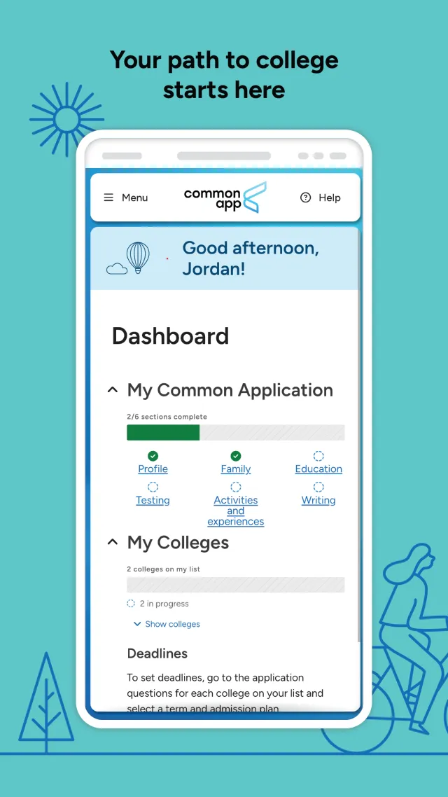Common App - Screen 1