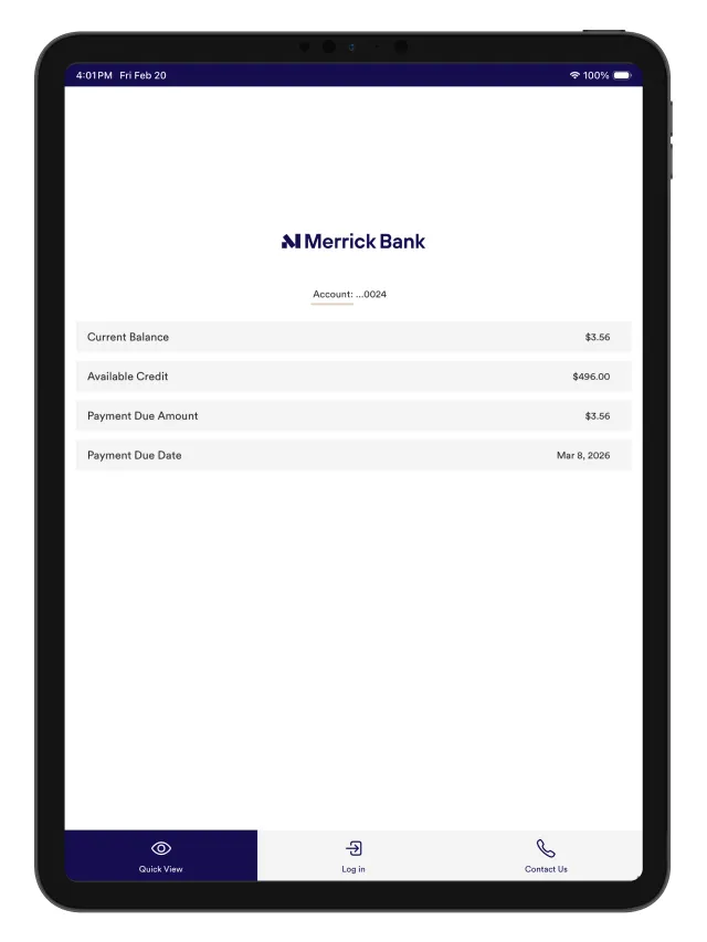 Merrick Bank Mobile - Screen 7