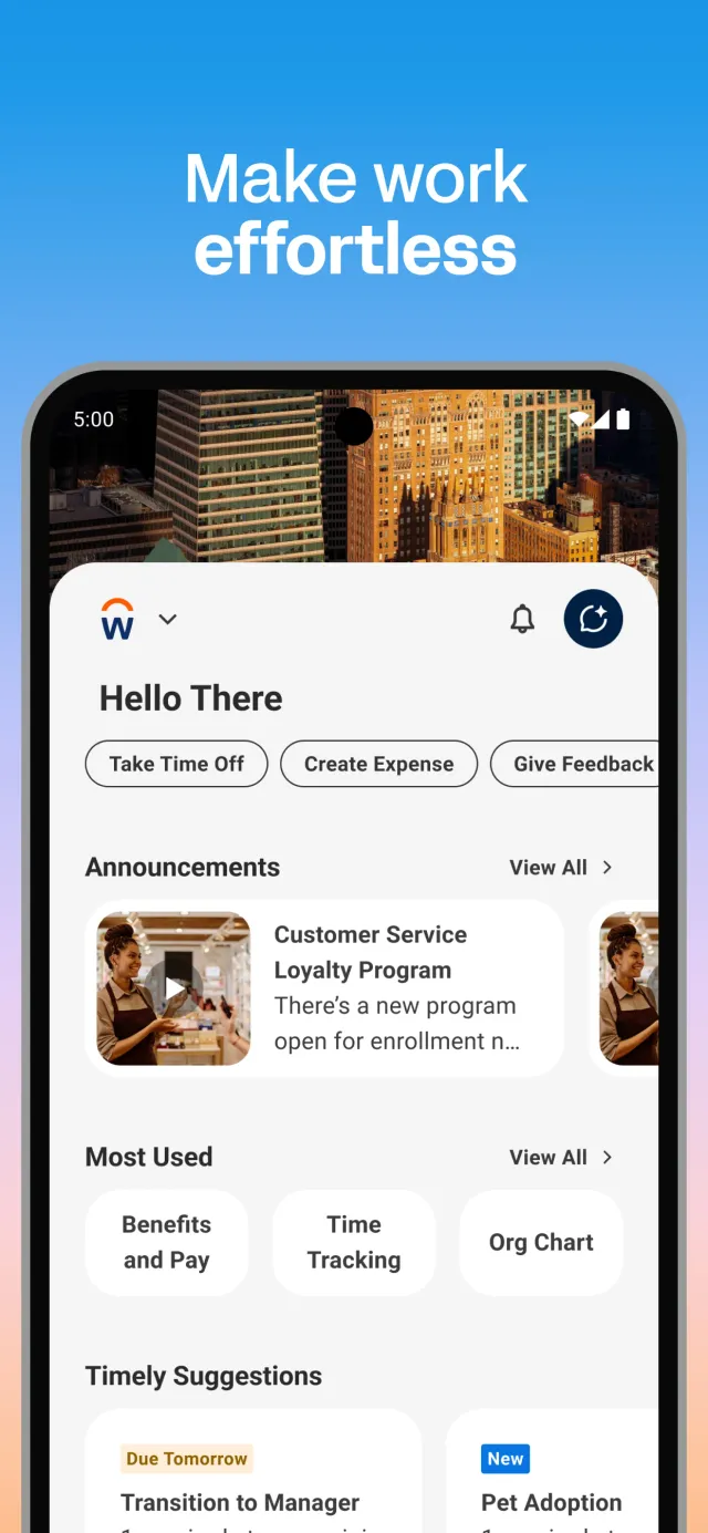 Workday - Screen 1