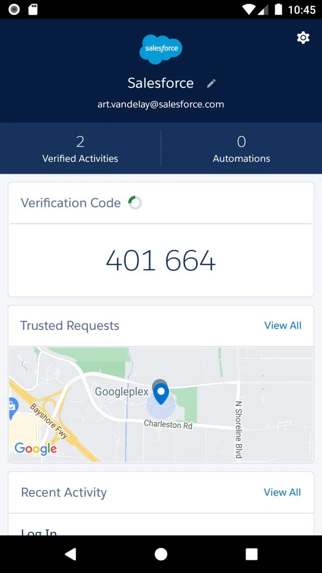 Salesforce Authenticator - Screen 4