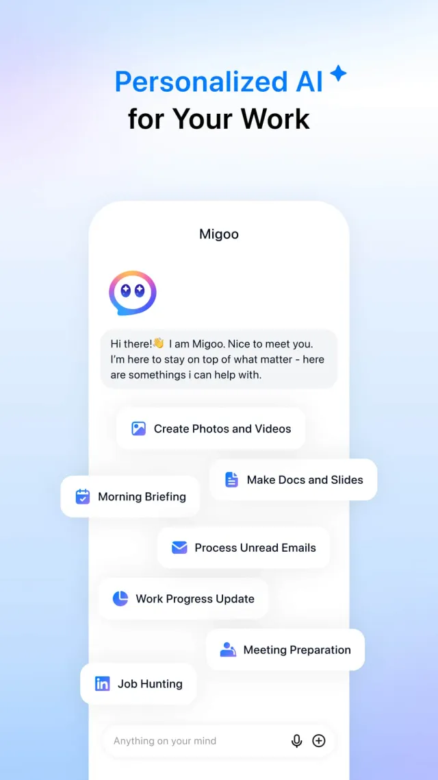 Migoo - Personalized AI For You - Screen 1
