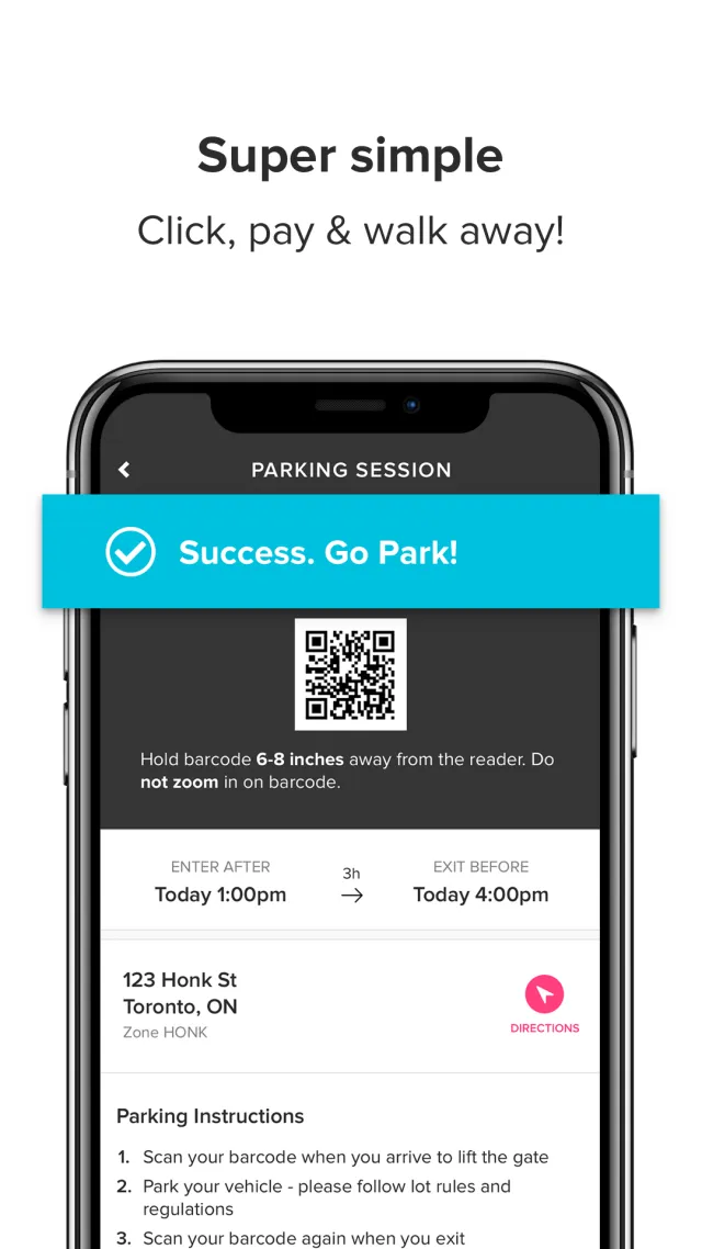 HonkMobile: Pay for Parking - Screen 4