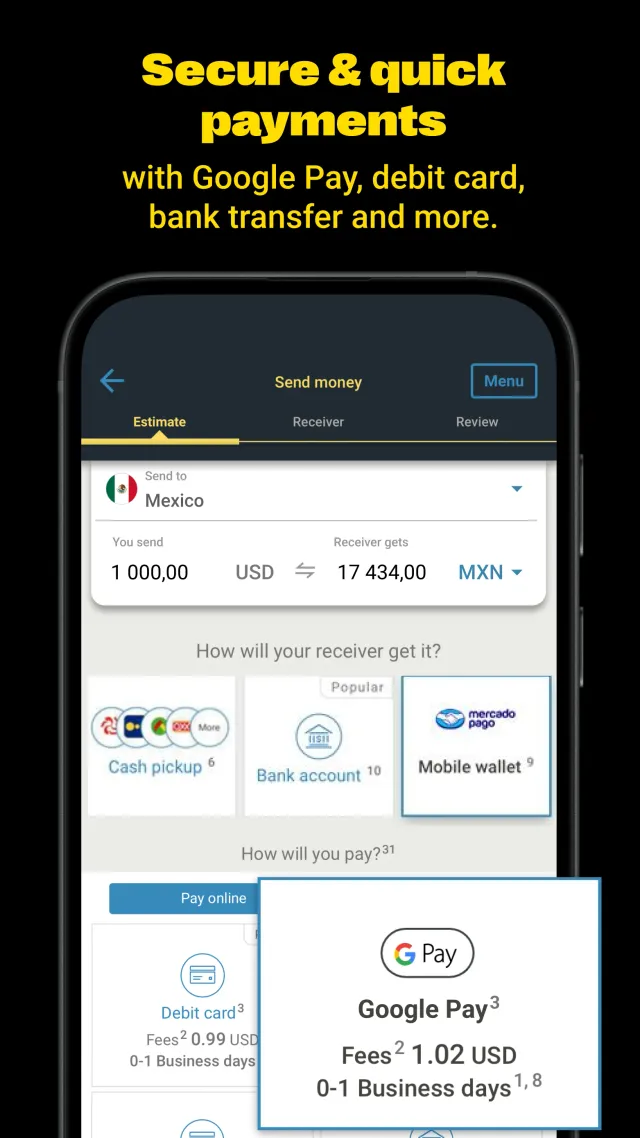 Western Union Send Money Now - Screen 2