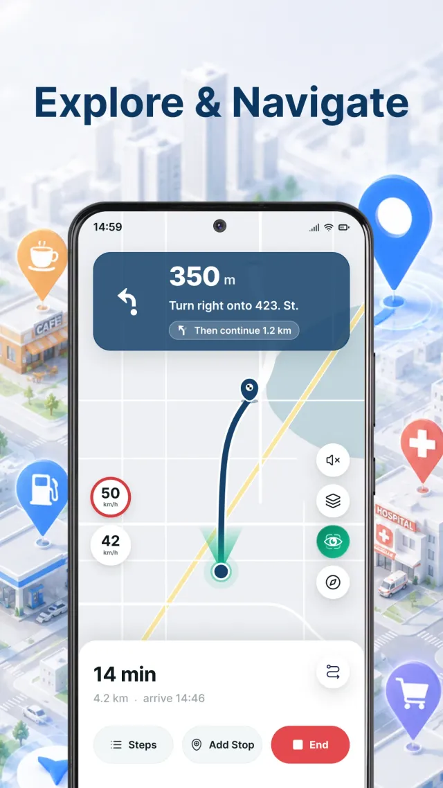 Offline Maps & AI Trip Planner - Screen 1