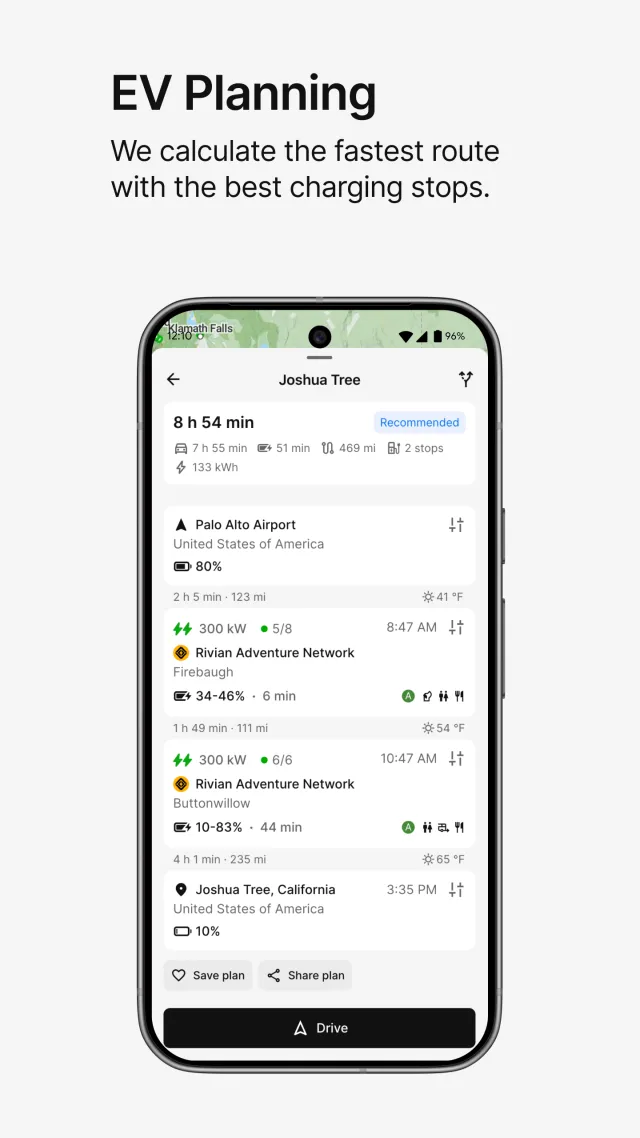 A Better Routeplanner (ABRP) - Screen 2