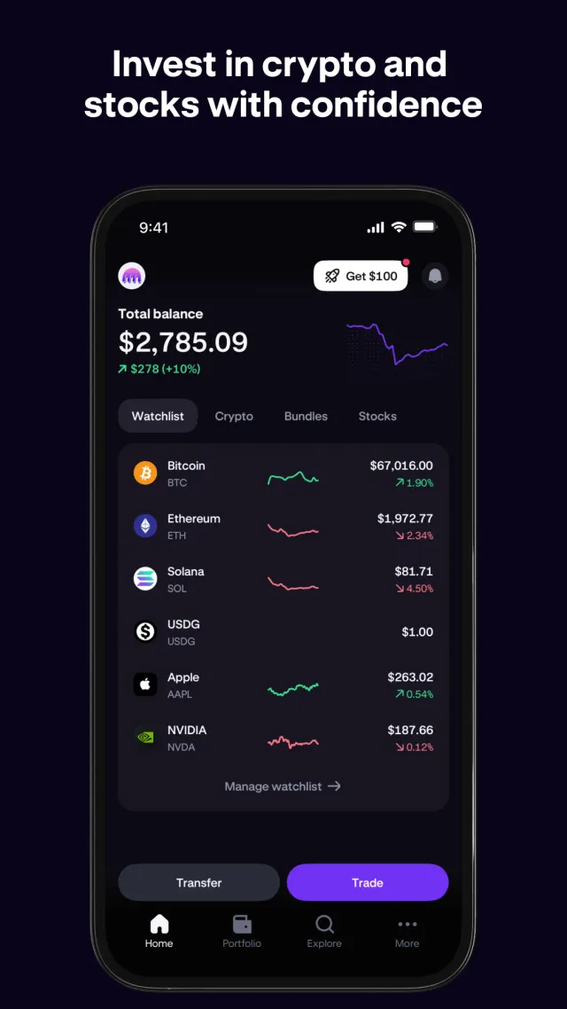 Kraken: Buy Crypto & Stocks - Screen 1