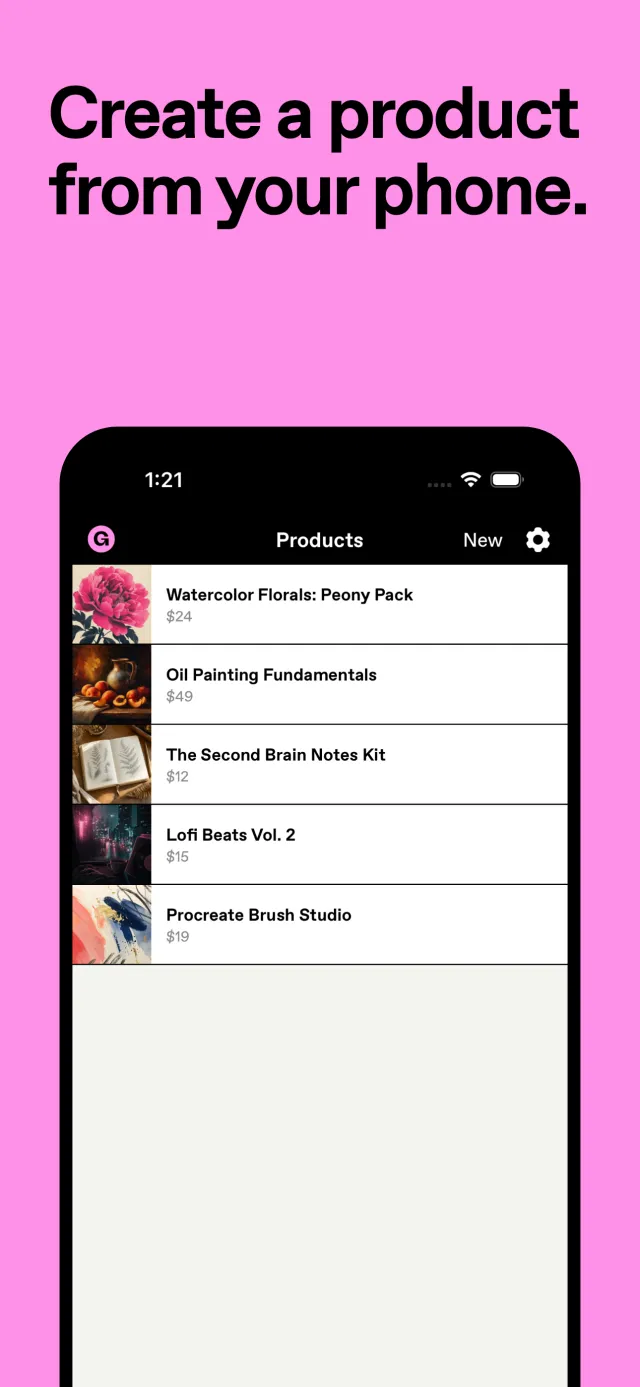 Gumroad - Screen 1