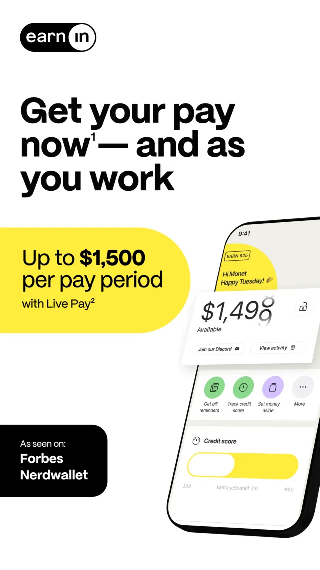 EarnIn: Why Wait for Payday? - Screen 1