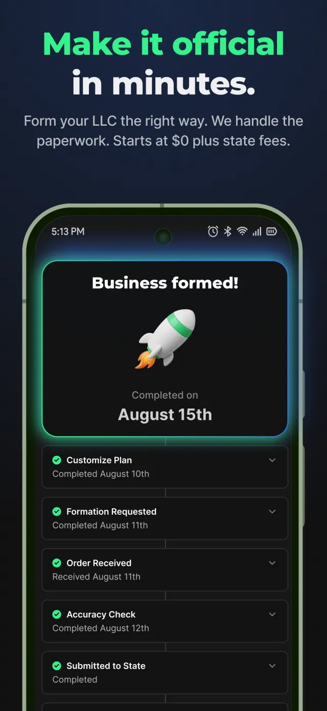 ZenBusiness: LLC Formation - Screen 5