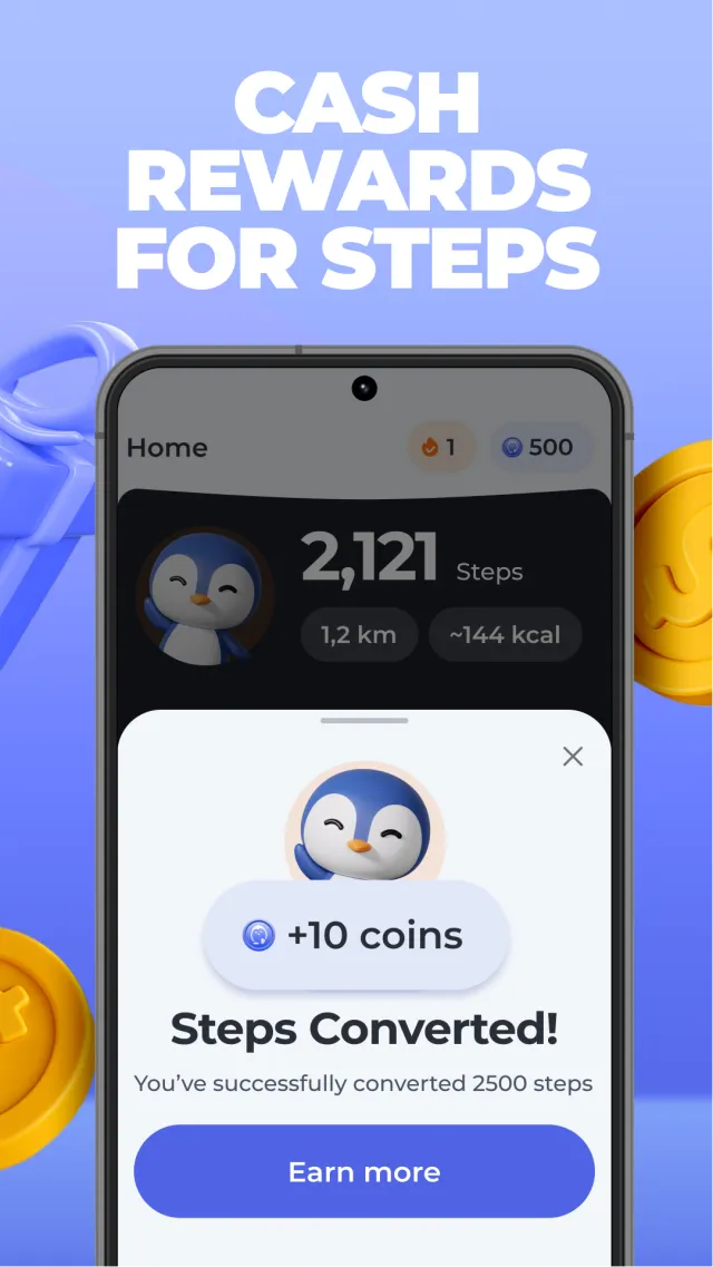 PenguPace: Rewards for Steps - Screen 2